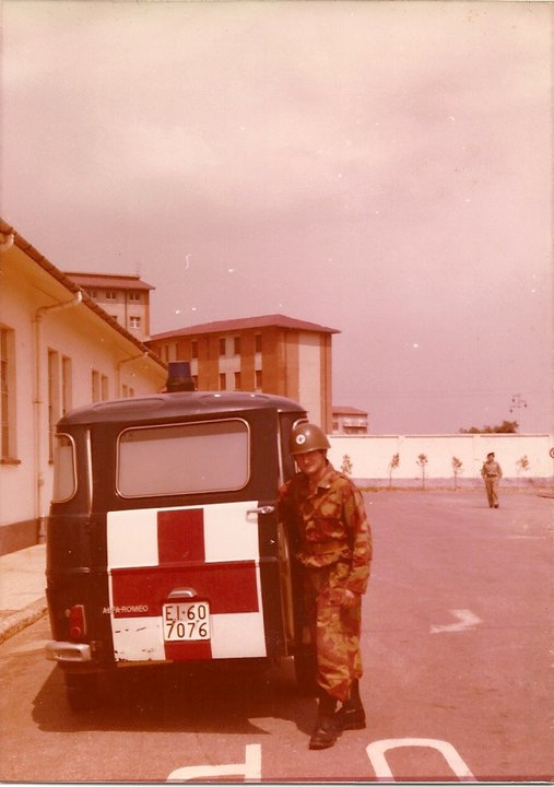 l'ambulanza del battaglione a Iglesias